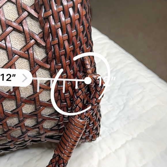 Vintage Talbots Woven Leather Bucket Bag - Picture 8 of 15